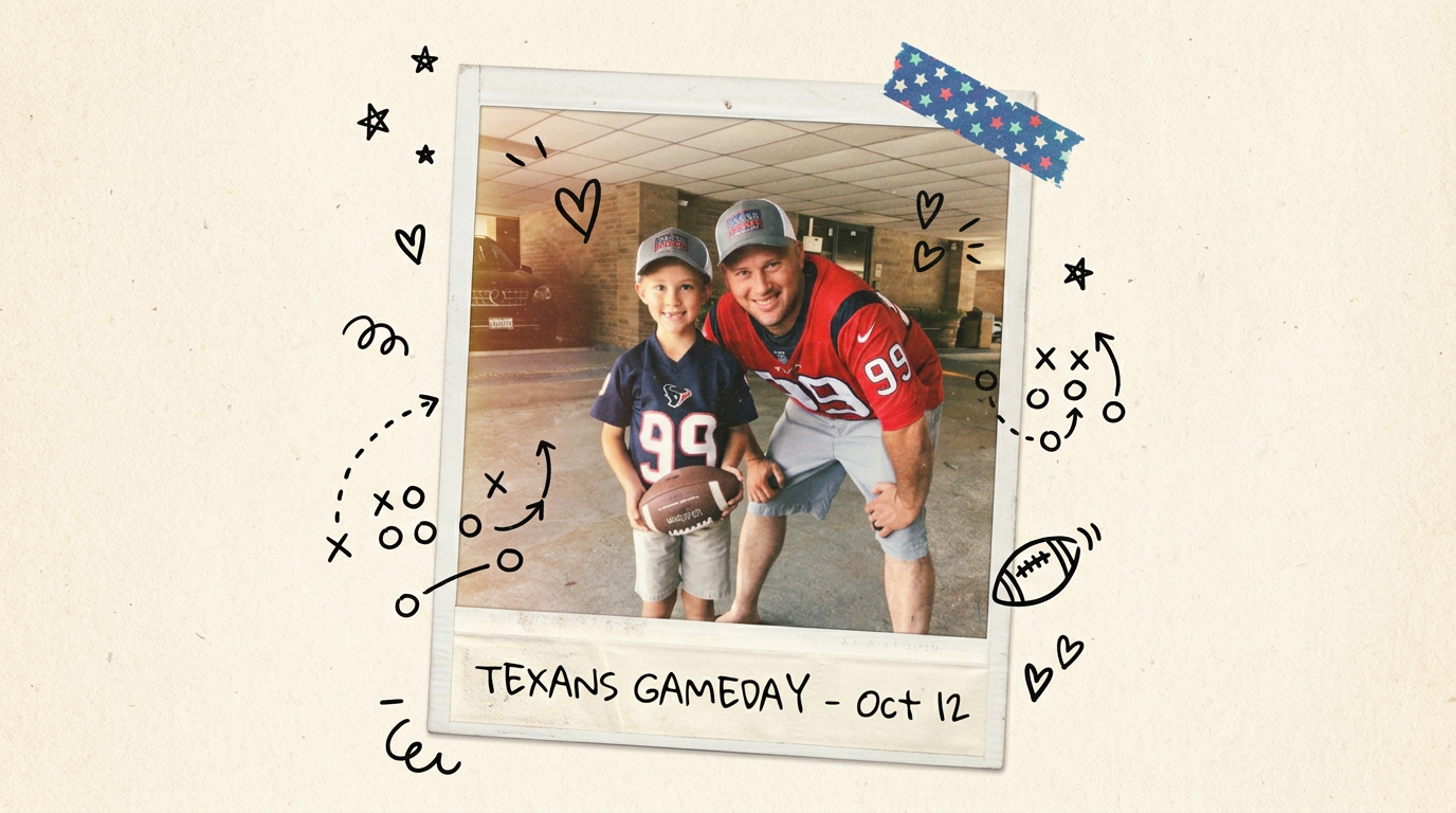 Texans gameday with my boy